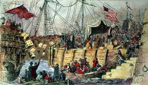 ボストンティーパーティー、1773年12月16日 作： Unbekannt Unbekannt